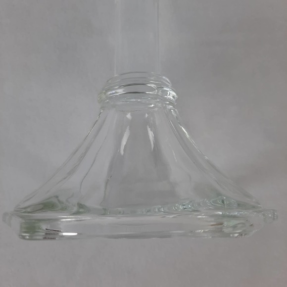 Vintage Crystal Clear Glass Taper Candlestick Candle Holder - Picture 6 of 7